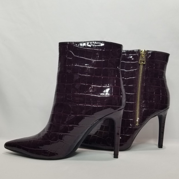 I N C International Concepts Women Stiletto Ankle Booties Size 9.5 Burgandy NWT - Picture 1 of 8
